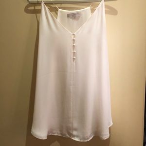 Loft cream button front cami.